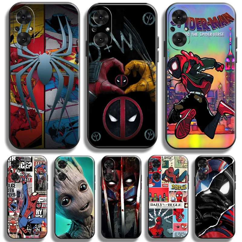 Marvel Spider Man Mask Phone Case For Huawei Honor 90 80 80se 70 70se 60 60se 50 50se 30 10 Lite 8X 9X Pro Funda