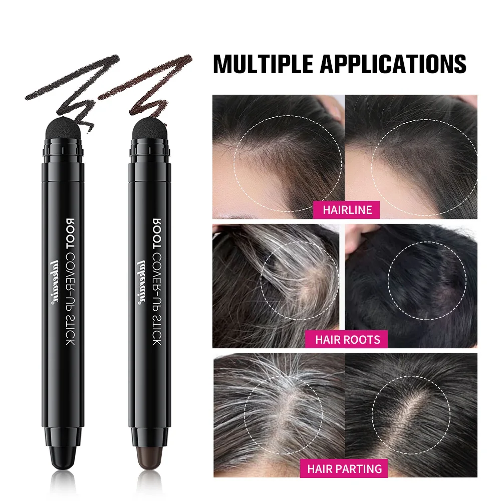 عصا صبغ الشعر 2 في 1 مع مشط فرشاة، تغطية رمادية سريعة، سهلة الاستخدام، صبغ الشعر بسرعة وتلوين مؤقت يدوم طويلاً #2