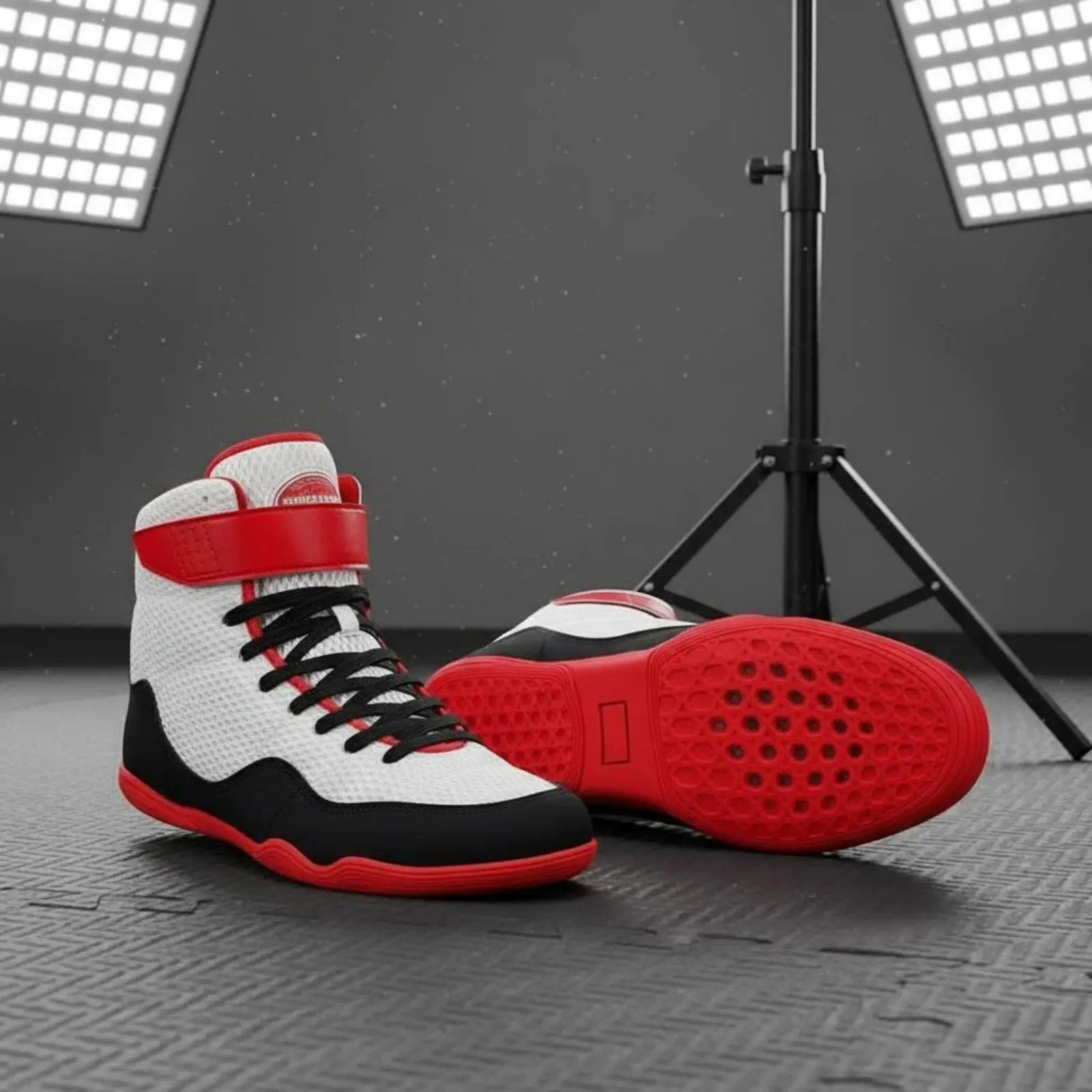 Lightweight Combat Training Footwear Cushioned Fighting Sneakers Non Slip Sole Shoes for Boxing and Sanda
