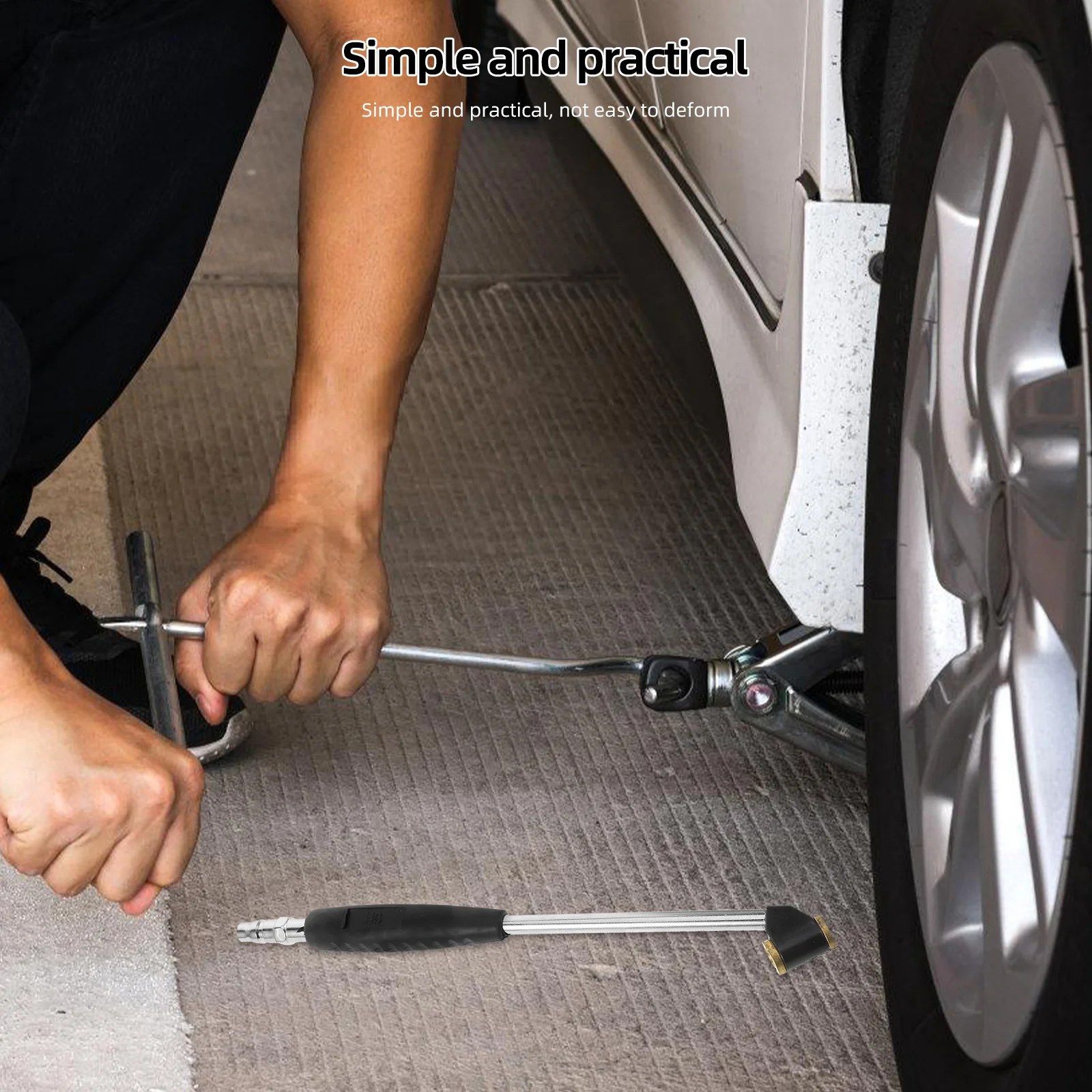 

Straight Air Chuck Double End Car Tire Inflator Nozzle Quick Inflation Zinc Alloy Rubber Portable Emergency Straight Air Chuck