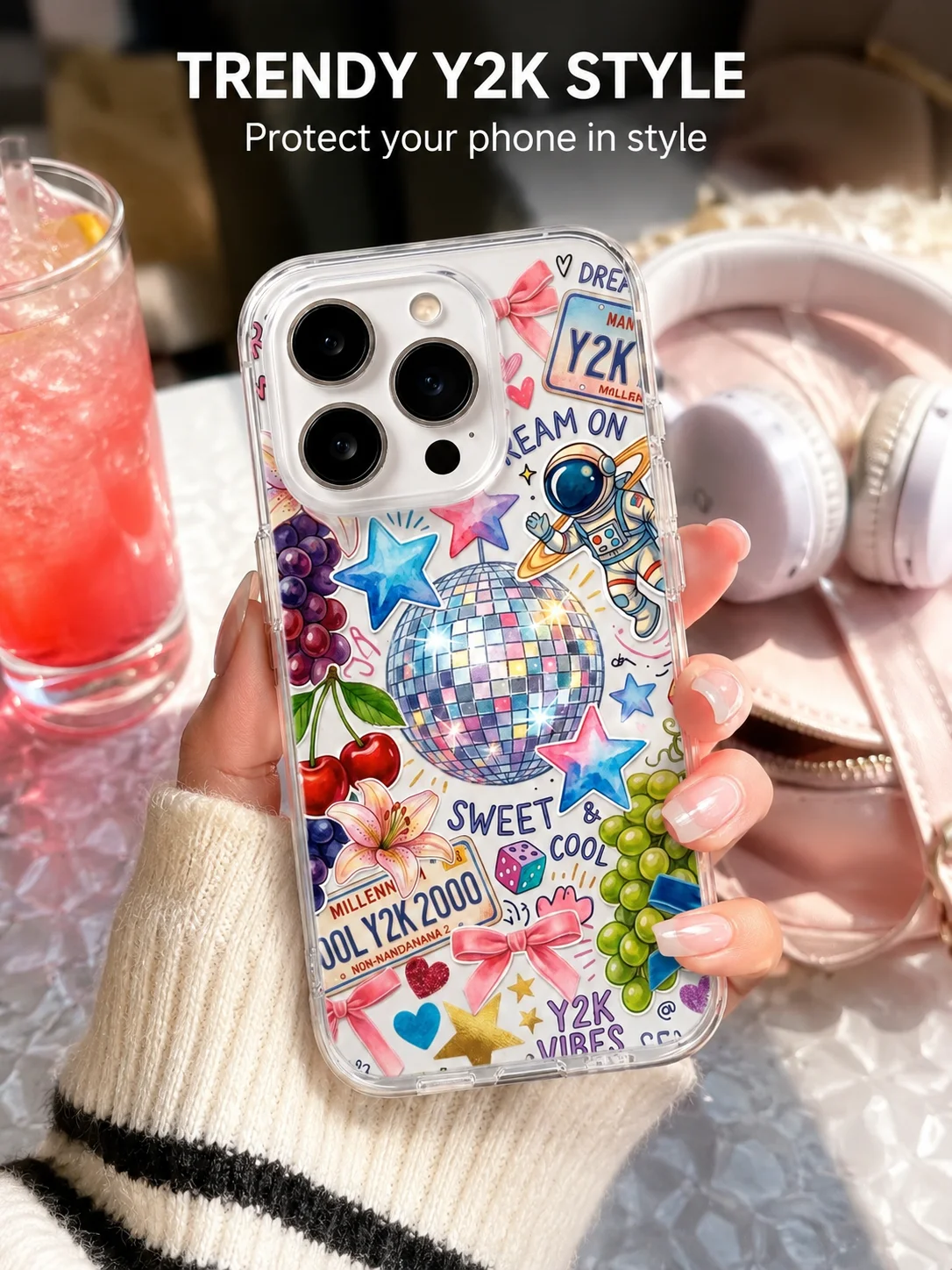 Y2K Disco-Ball-Aufkleber Handy – Phone Cases Aesthetic Bewertung und Preis