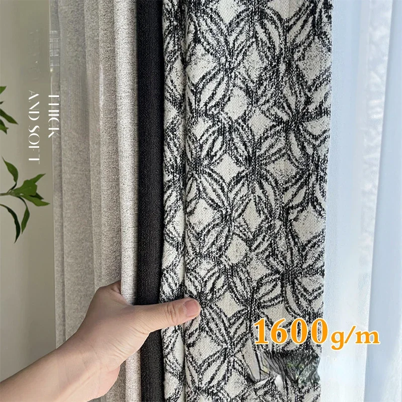 

Custom Size French Retro Romantic Rose Beige Stitching Luxury Curtains for Living Room Blackout Bedroom Dining Window Decor