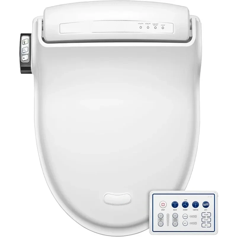 

Electric Bidet Toilet Seat, Warm Water with Air Dryer, Heated Seat with Slow Close Lid, Remote Control, Elongated