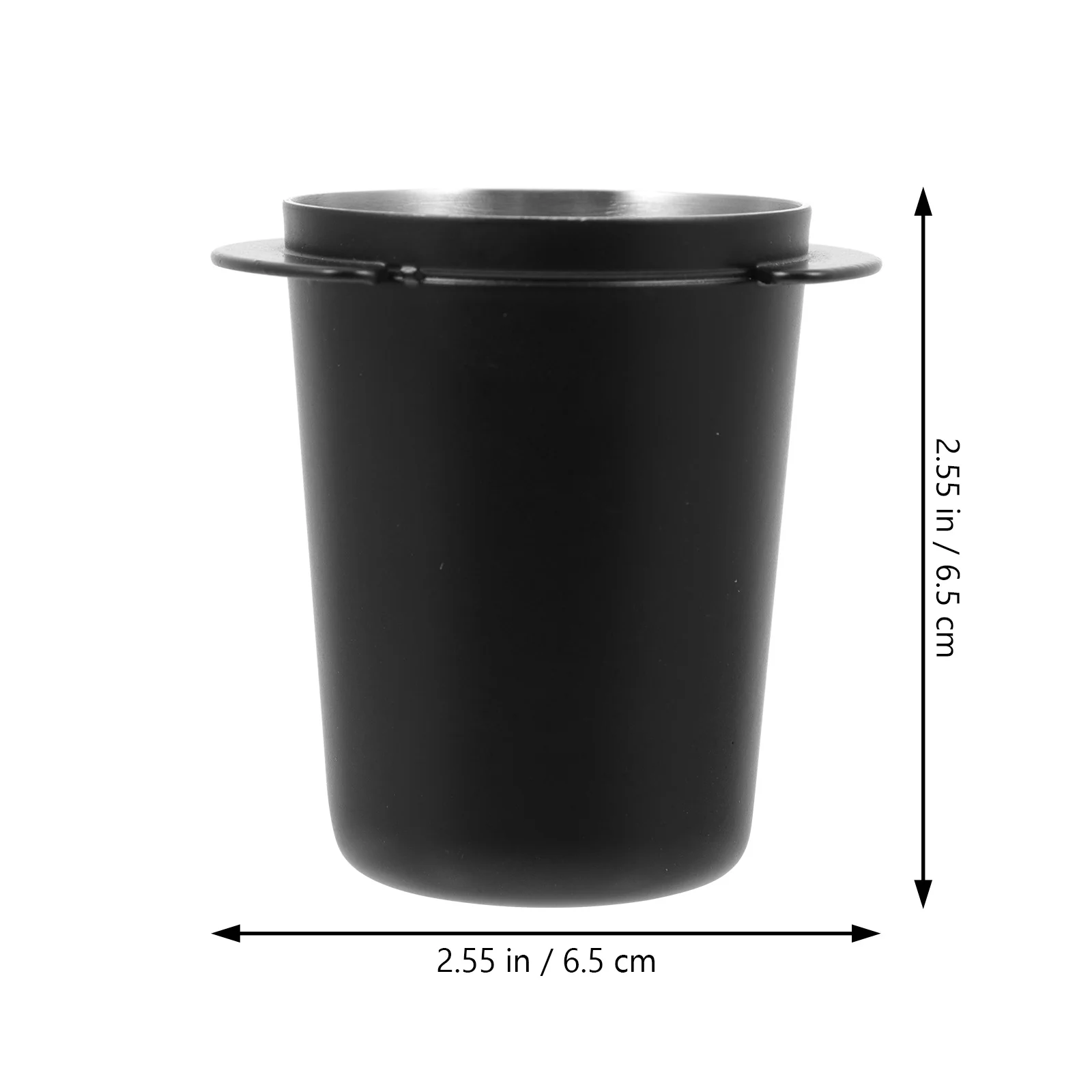 1pc Powder Receiving Cup Compact Stainless Steel Coffee Machine Accessory Powder Storage Container For Home Coffee