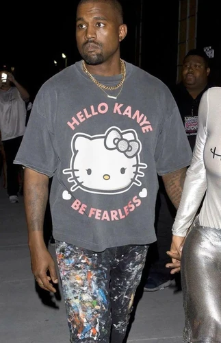 Imagen 2 del producto Camiseta Hello Kanye Be Fearless, camiseta Unisex con gráfico de gran tamaño Y2k, parodia de hip-hop, ropa de calle, regalo de algodón Vintage suave para él y ella