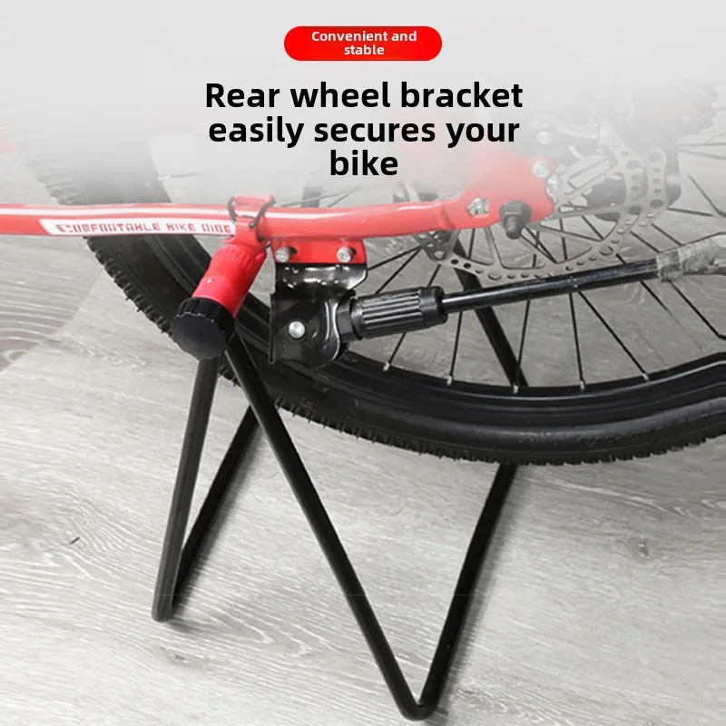 Mountain bike vertical triangular parking rack, road bike U-shaped repair rack folding repair rack riding equipment