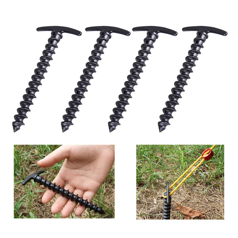 14.5cm Ultralight Outdoor Camping Tent Pegs Ground Nails Screw Anchor Stakes Pegs Hiking Tent Stakes Pins Tent Accessories