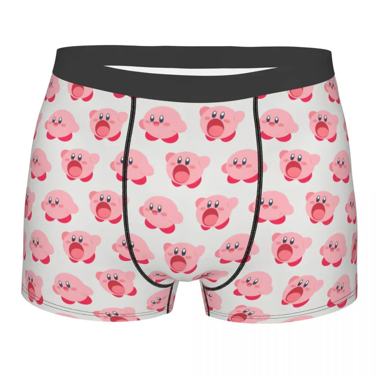 K-Kirbys Cartoon Stars Kawaii Men\'s Underwear Anime Game Cute Boxer Briefs Shorts Panties Funny Mid Waist Underpants Male S-XXL