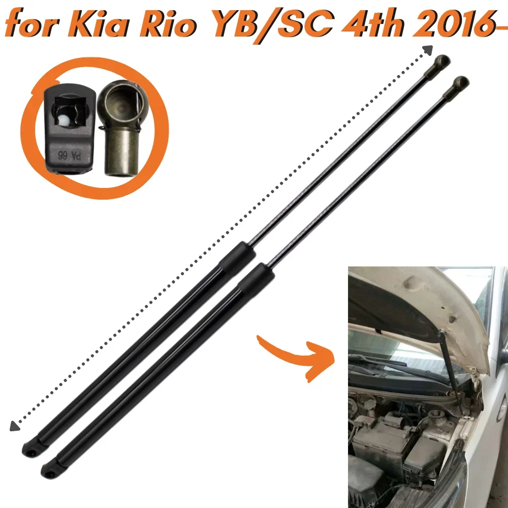 

Qty(2) Hood Struts for Kia Rio Tonic YB/SC 4th 2016-present Front Bonnet Gas Springs Dampers Shock Absorbers Lift Supports Bars