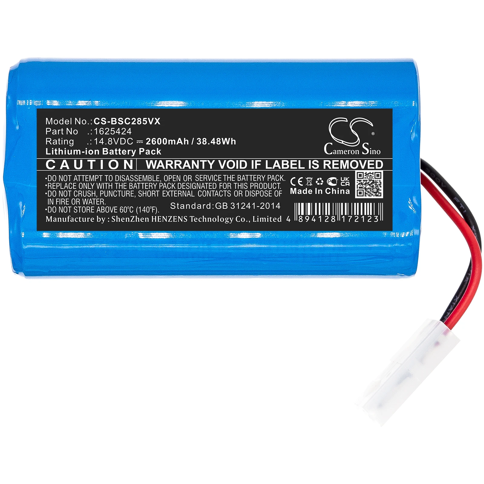 Vacuum 2600mAh Battery For Bissell 1618526 1625424 5345 Z65B155 SpinWave Wet  Dry Robotic Vacuum 2859 3115 Mid Tier P2949
