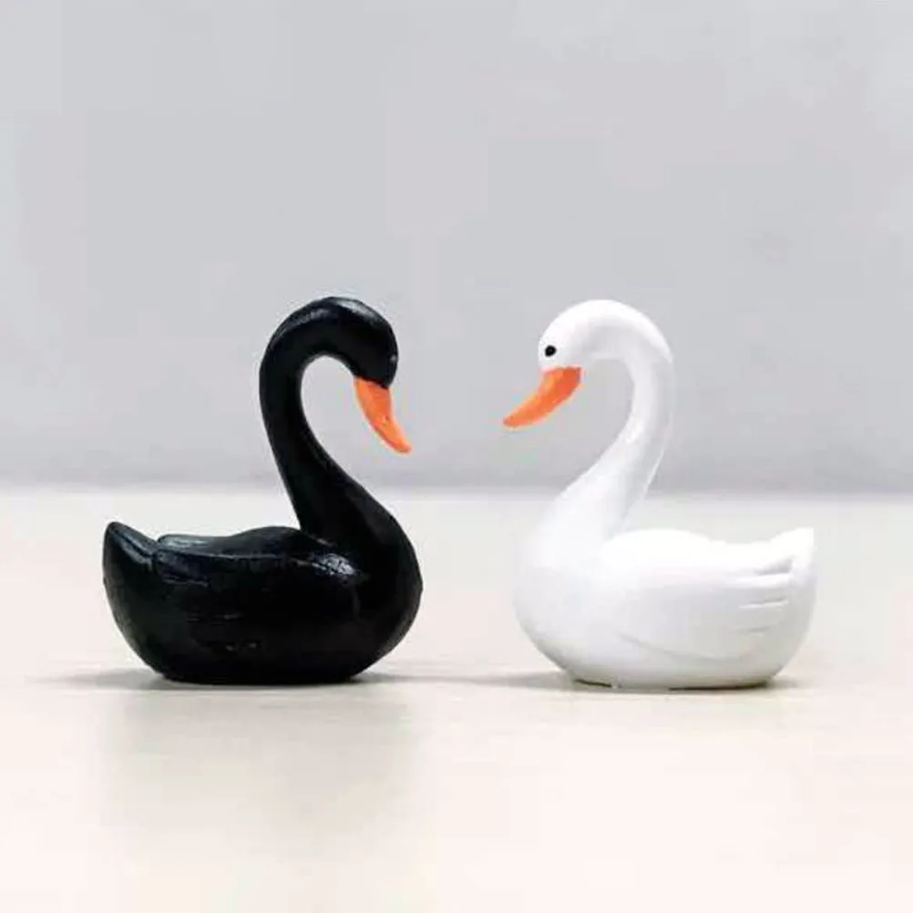 

20pcs Mini Swan Figurines 2 5cm Resin Decorations for Garden Bonsai Home Lovely Ornaments Landscaping Adornment