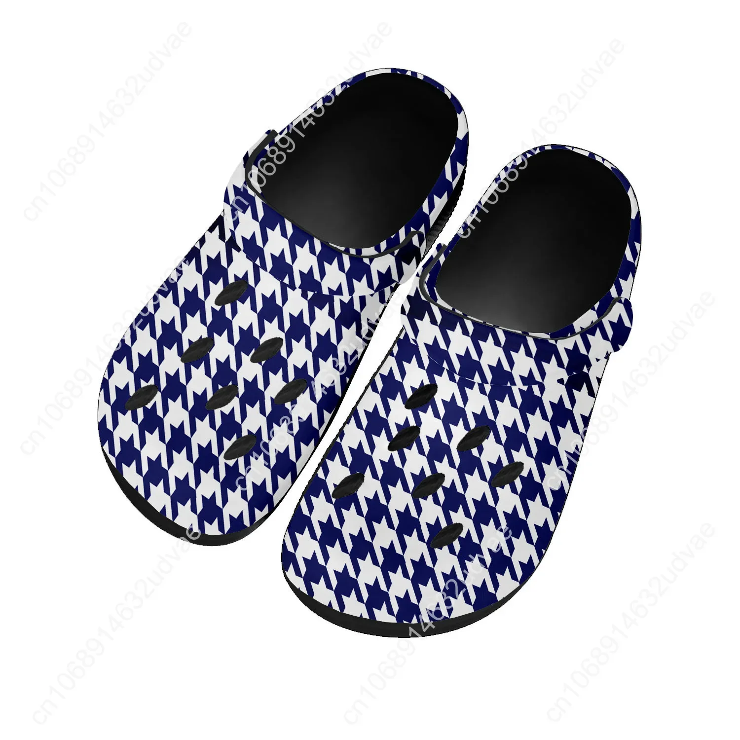 Houndstooth Pattern Water Shoes Mens Womens High Quality Fashion Home Garden Clogs Custom Sandals Beach Breathable Hole Slippers