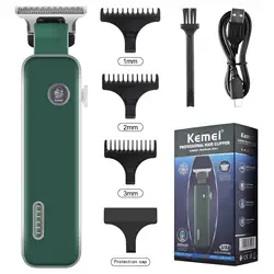 Kemei KM-5098 Professional Hair Clipper T-blade Dry-shaving Hair Cutting Machine All-around Outlining Close-cutting Machine