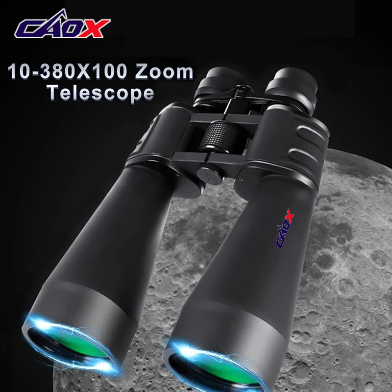 10-380x100 Powerful Binoculars Long Range Telescope Zoom HD BAK4 High Magnification Professional Monocular for Hunting Tourism