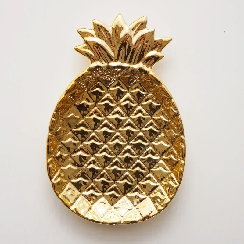 Nordic Modern Pineapple Tray Gold Pineapple Tray Ornaments Storage Desktop Decoration Creative Ceramic