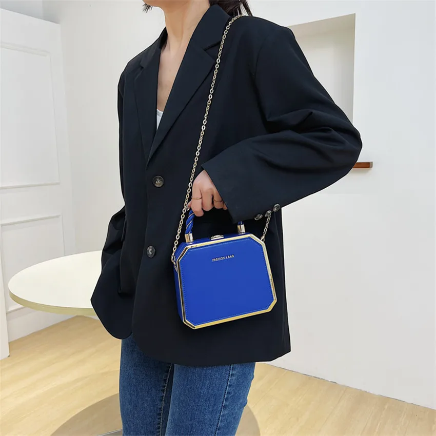 Luxury Designer Jewelry Bag Ladies Handbag Fashionable Chain Pocket Office Touch Up Box Bag Girls' Phone Bolsas Cuadradas Small