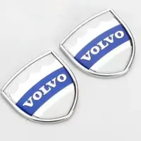 1P Car Stickers Trunk Waistline Metal Blue Black Badge Tuning Decorations For Volvo S V Xc 40 60 80 90 Auto Exterior Accessories