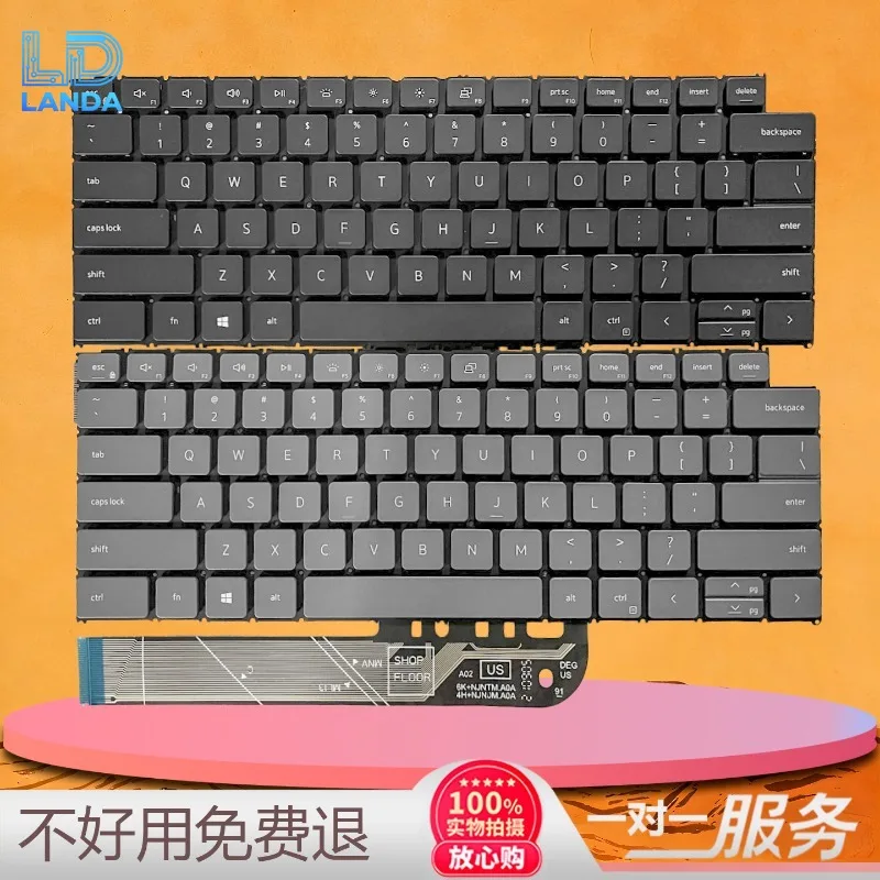 Replacement Keyboard for Inspiron 14 5410 5415 5420 5418 5430 Laptop Durable Ergonomic Keycap Design Easy Installation Full Size