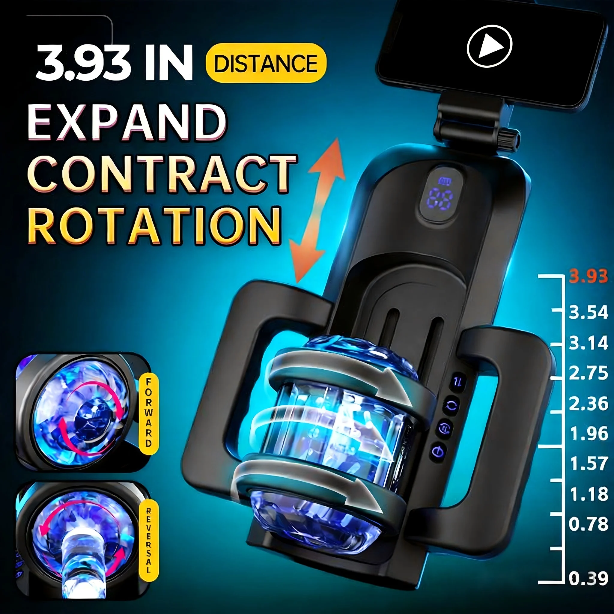 THRUSTING-PRO Thrusting High Speed Male Masturbator Machine Automatic Telescopic Masturbation Cup Handsfree Sex Toy For Men - Image 5