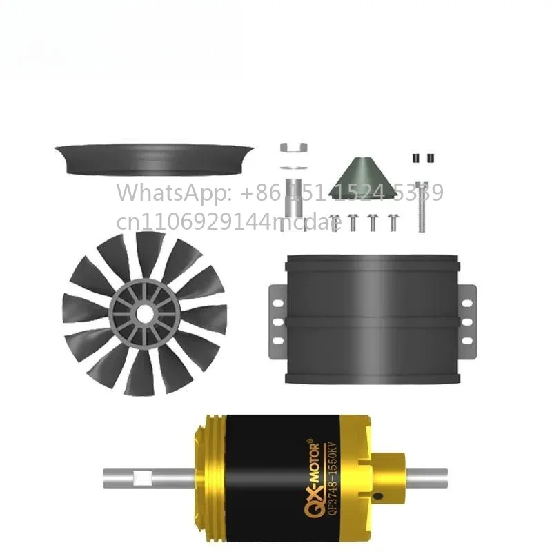 2026 new 90-channel model 6S8S12S ESC battery 12-blade positive and negative set, large thrust turbojet engine