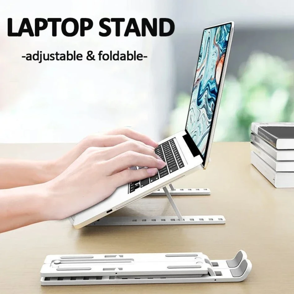 Portable Desktop Laptop Tablet Phone Holder Stand Foldable Desk Lazy Bracket For iPhone 16 15 iPad Macbook Mobile Phone Notebook