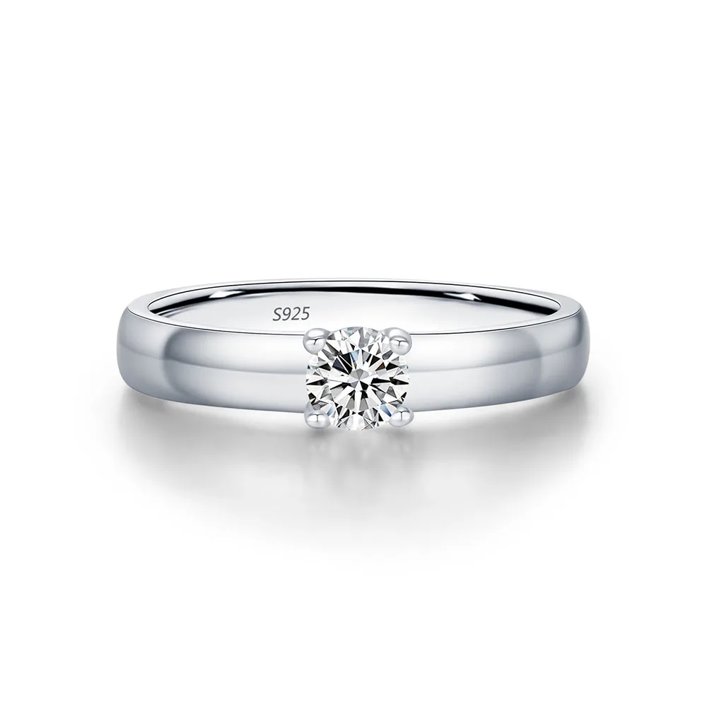 

Apexelle Brand Classic Jewelry 925 Sterling Silver Rings Fashion Simple Moissanite Ring For Women Fine Jewelry