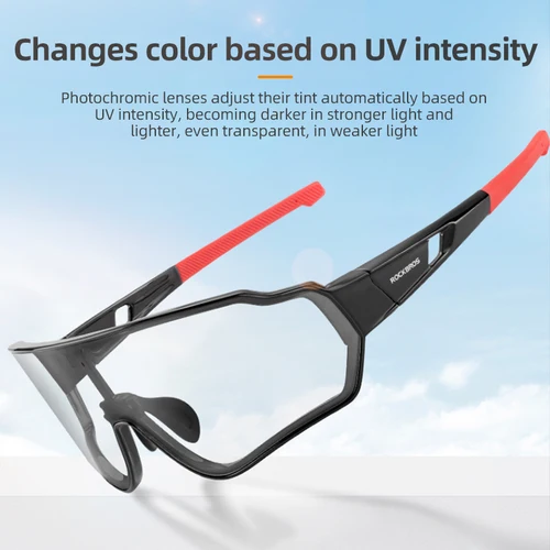 Imagen 2 del producto ROCKBROS-gafas fotocromáticas para bicicleta, lentes fotocromáticas con protección solar UV400, gafas para deportes al aire libre, gafas para ciclismo de montaña y carretera