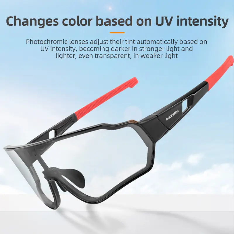ROCKBROS Bicycle Glasses Photochromic Lens UV400 Sun Protection Bike Sunglasses Outdoor Sports Eyewear MTB Road Cycling Glasses - 2