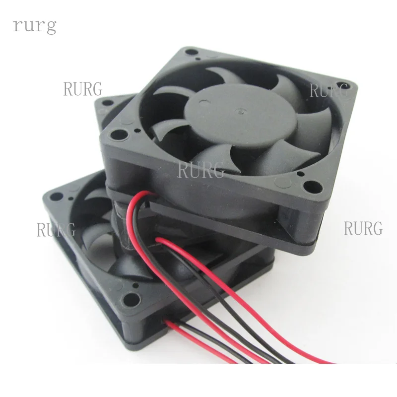 R+ 1-piece brushless DC cooling fan, 60x60x20mm, 6020, 7 blades, 5V, 0.20A, 2-pin connector