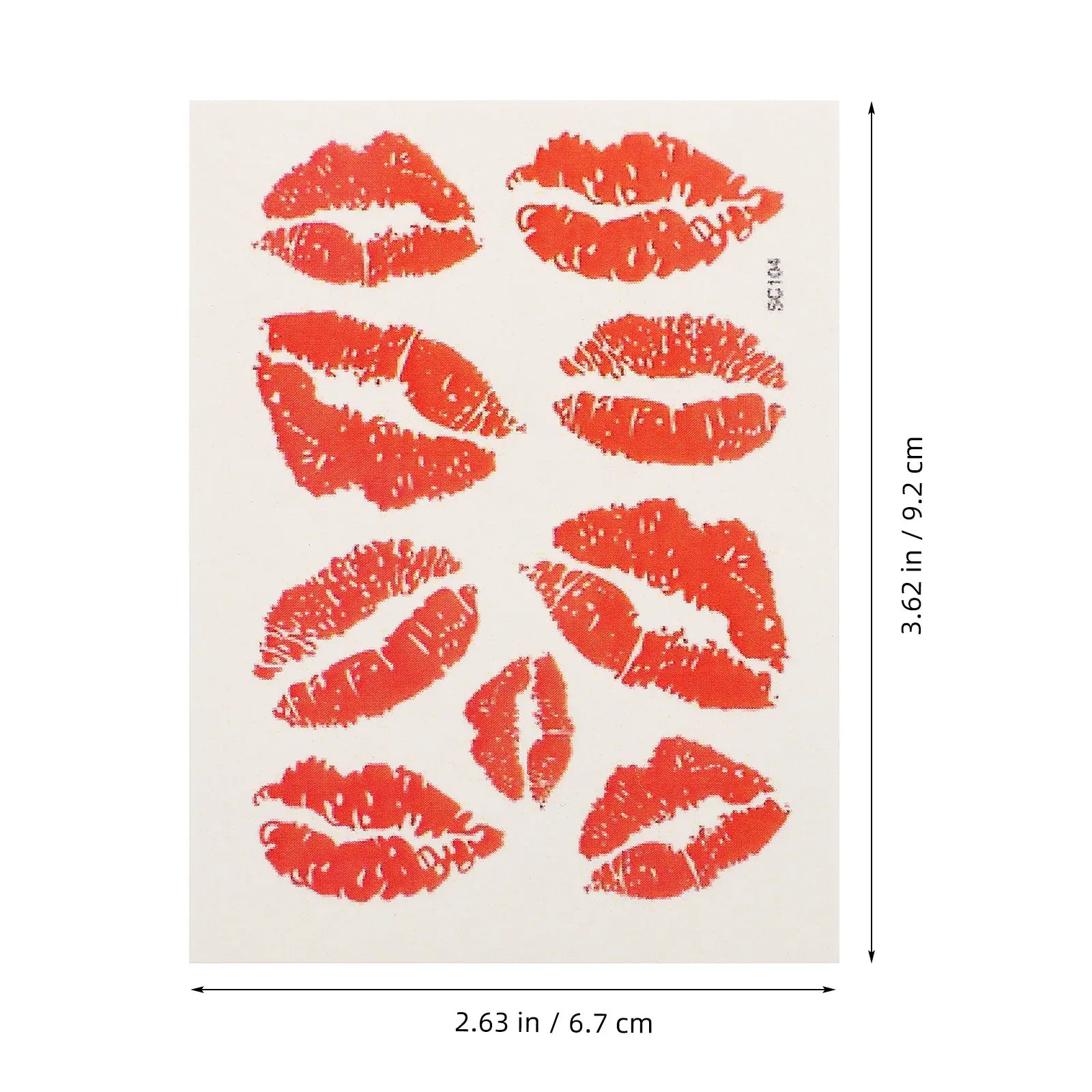 6Pcs Temporary Tattoos Waterproof Body Decorations Stickers Natural Realistic Small Lips Pattern Skin Safe Decals