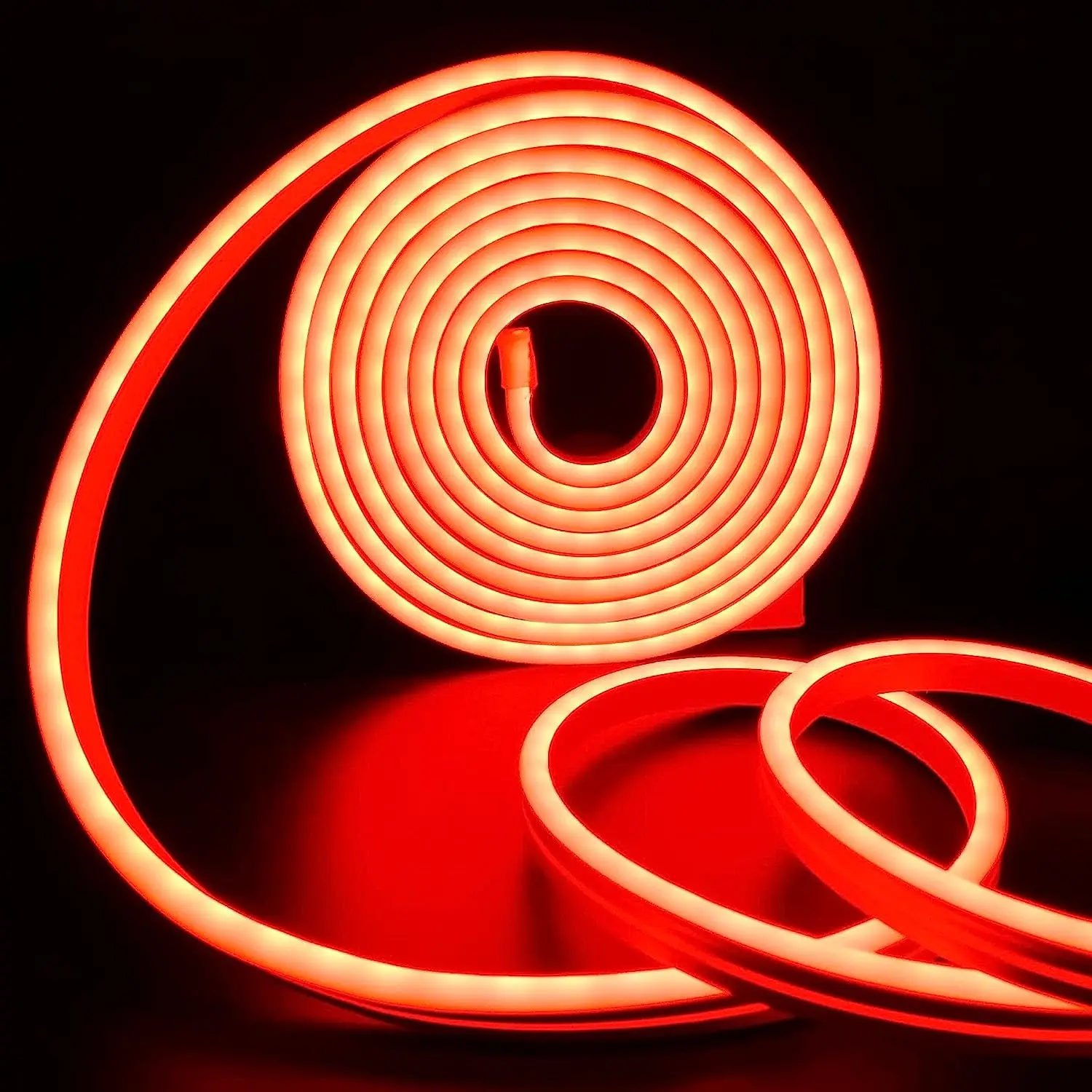 16.4Ft/5M Led Neon Strip Light 12V Silicone Indoor Outdoor 600LEDS Waterproof Flexible for Bar Home TV Kitchen Bedroom Wedding