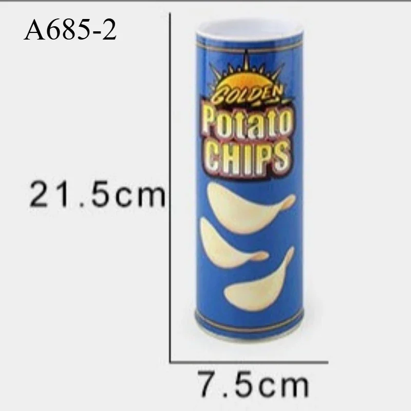 رقاقة البطاطس كذاب الأفعى محاكاة ساخرة هدية التي يخيفك مع رقائق البطاطس والألعاب الثعبان المواد البلاستيكية مضحك محاكاة الأفعى