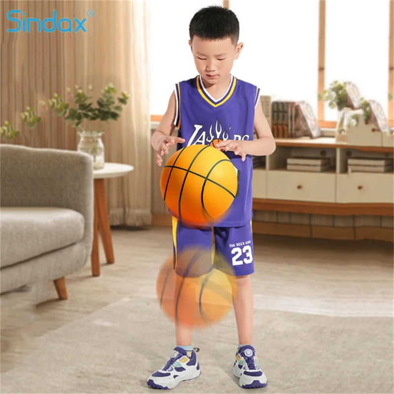 

Bouncing Mute Ball Diameter 18/21/24cm High-Resilience Lightweight Silent Pu Foam Basketball Children Sports Bouncy Balls Toy