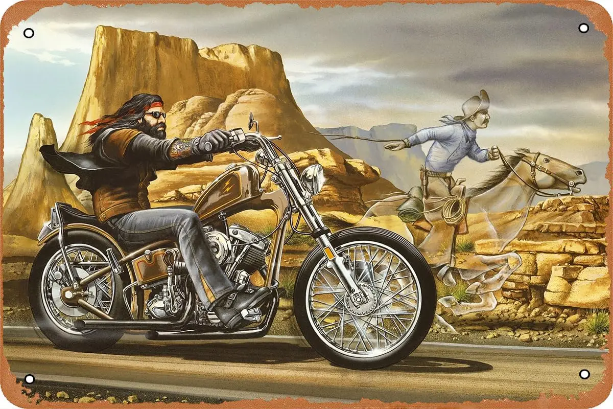 Ghost Rider – Motorradfahrer-Filmplakat, Vintage-Look, Metallschild für Bar, Club, Männerhöhle, Garage, Zuhause, Wanddekoration, Geschenk, Retro-Blech