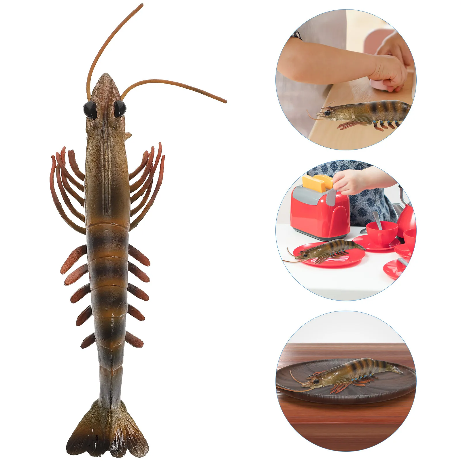 

Simulation Shrimp Plastic Educational Kids Plaything Funny Children Accessory Ocean Party Favor Realistic Learning Plaything