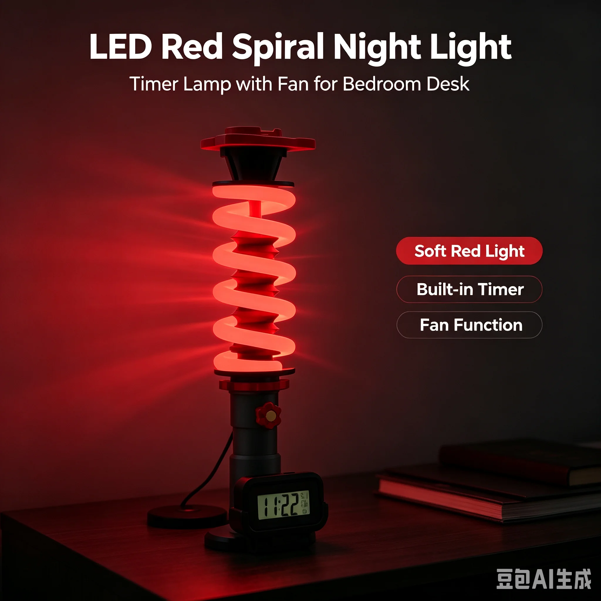 3D Printed Industrial Coilover Suspension Night Light Touch Activated LED Ambient Lamp For Car Tuning Fans Game Room Decor Gift