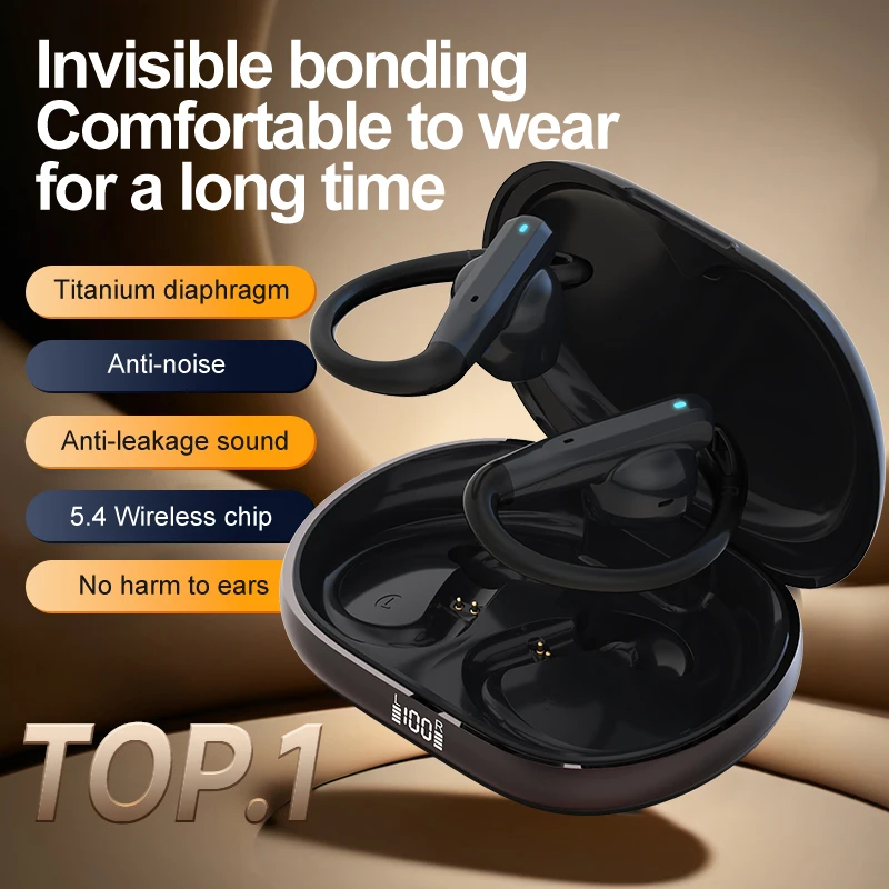 Latest Headphone Tws Dual Mic Enc Ows Hands Free Ireless Open Ear Noise Reduction Running Sports Earbuds Audifonos