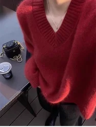 2024 Autumn and winter New Cashmere Sweater Women Knitwear V-Neck Long sleeve Cashmere Sweater Sweaters Women