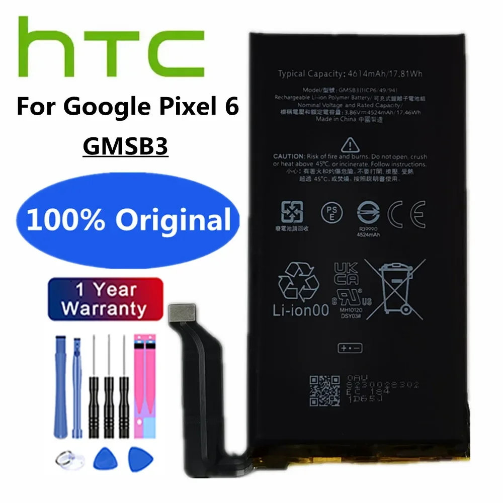 GTB1F G27FU GMSB3 batería Original para HTC, Google Pixel 5, 6, 5A, 6A Pro, Pixel5, Pixel6, 6Pro, Pixel5A, 5G, g63heit, batería GLU7G