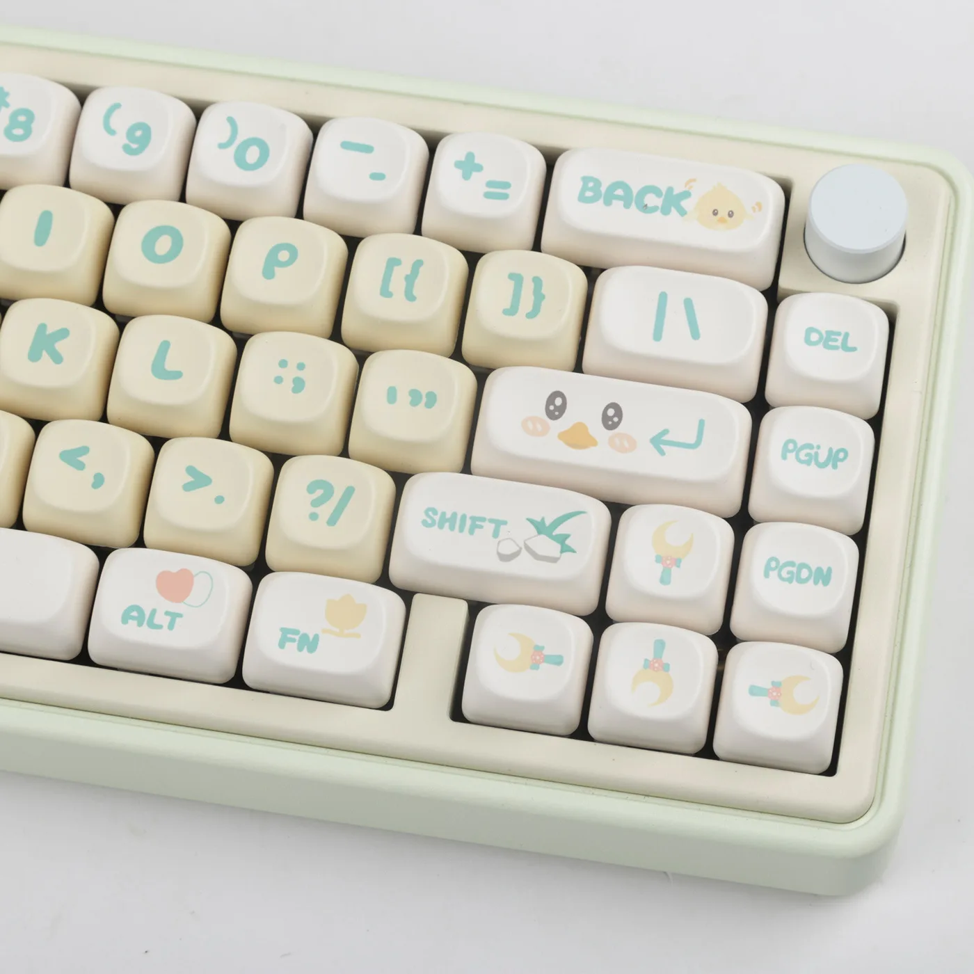 Outing duck keycaps cute cartoon MOA height small warping sublimation Ningzhi HI75 68 98 99 104 PBT