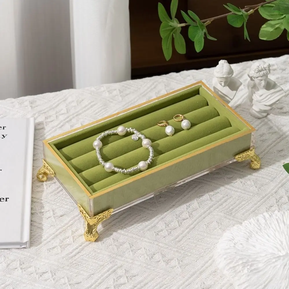 Samt Schmuck Display Stand Vintage Multifunktionale Schmuck Tablett Halter Desktop Lagerung Ohrringe Ringe Schmuck Halter Box