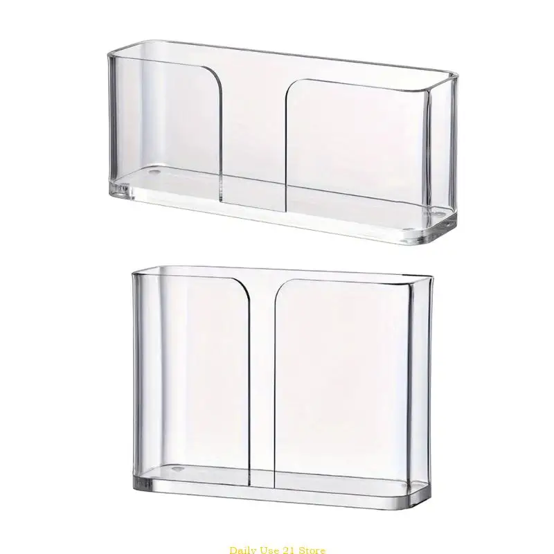 Acrylic Napkin Storage Rack for Dining and Restroom Clear Serviette Dispenser Convenient Tabletop Napkins Holder