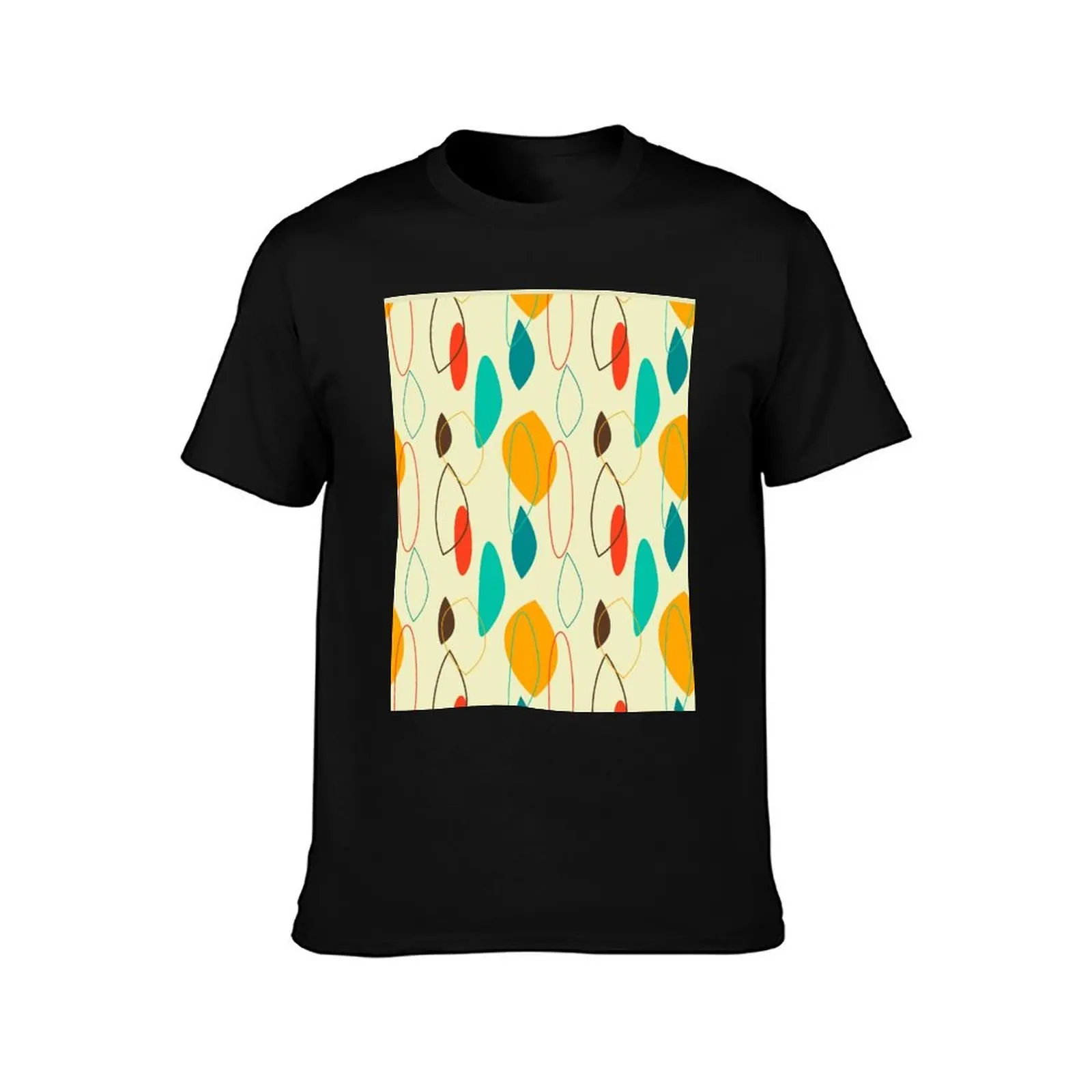 Vintage Pattern Elegant 1950s Rockabilly 50s Sock Hop Retro 60s Rock and Roll T-Shirt Basic Plain Short Sleeve Crew Neck Tee