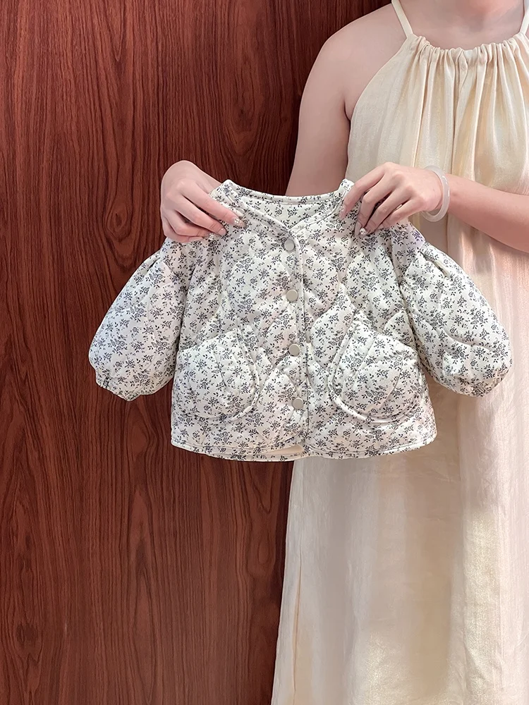 

Thiened Fce Children's Cotton Jaet Autumn Winter Sle Girls' Coat Baby Girl's Winter Clothes Fluffy Inner