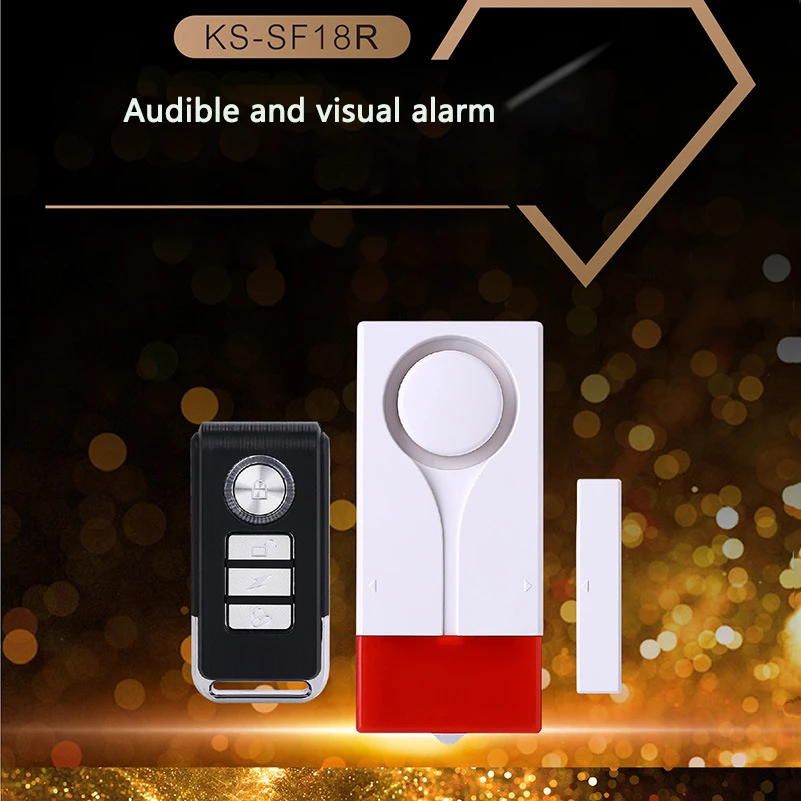 Porta Remota Sem Fio e Janela Guarda Magnética, Contra Roubo, Anti Perdido, Detector de Vibração com Alarme Audível e Visual