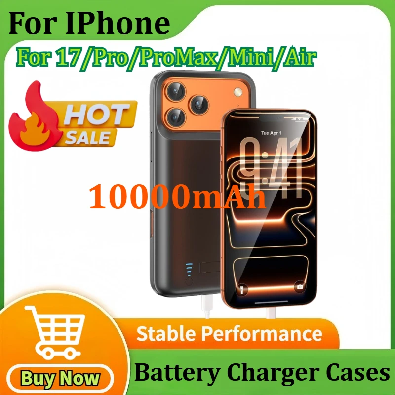 

10000mAh Magnetic Battery Case for IPhone 17/Pro/ProMax/Mini/Air Portable Charger Fast Charging Ultra Slim Power Bank Phone