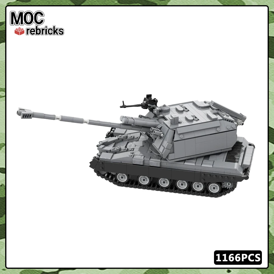 Military Vehicles Series Soviet Union 2S19 Tank MOC Building Block Collection Experts DIY Model High Difficulty Brick Toys Gifts