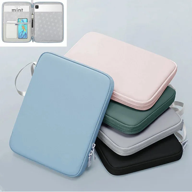

1pcs 10.9/12.9 Inch Durable Solid Color High-end Tablet Bag, Portable and Simple Skin Feel PU Tablet Bag