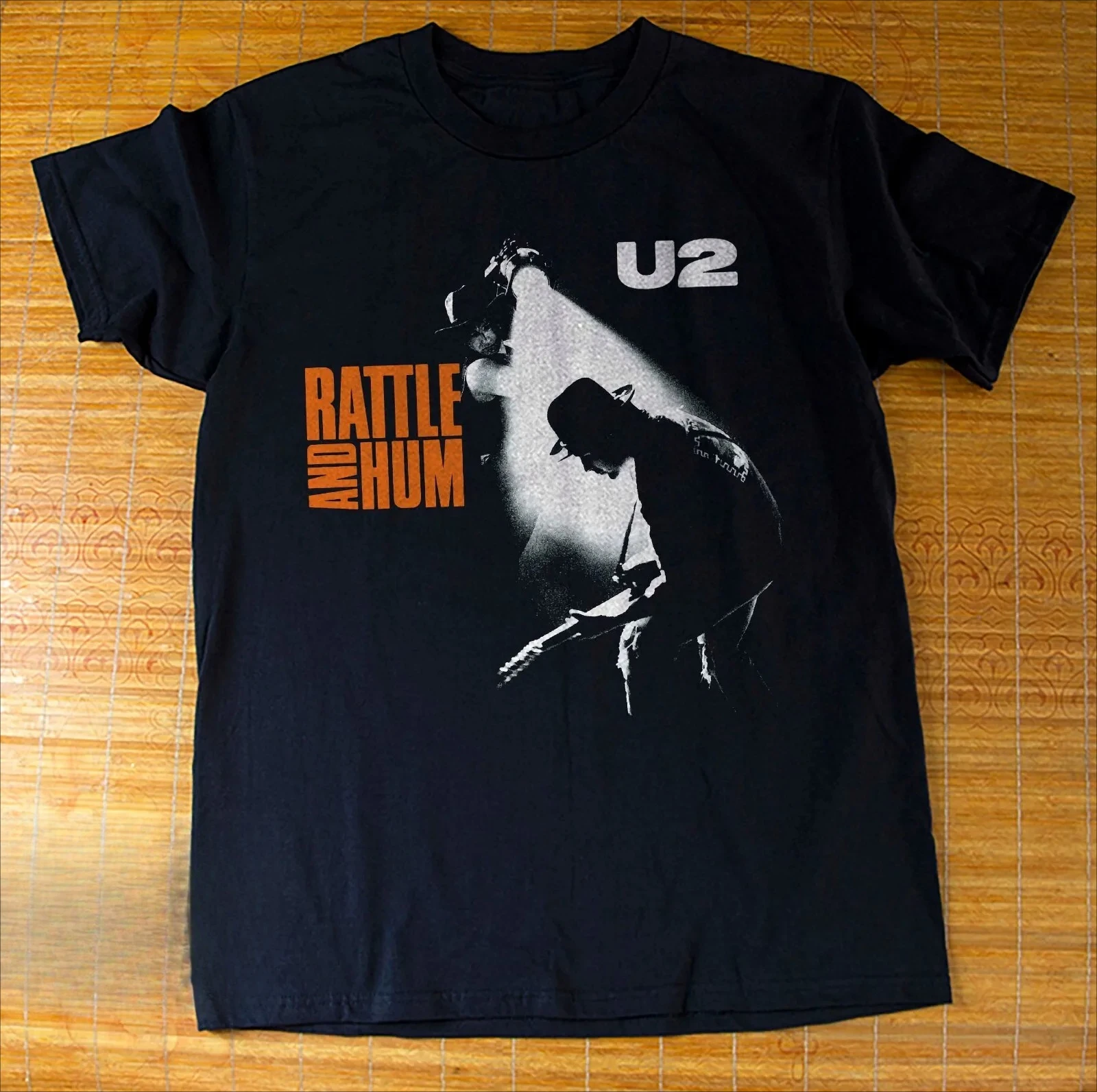 2026 U2 Irish Rattle and Hum Album Rock Music Black Casual Short Sleeve Tee for Unisex Rock Music Fans Streetwear