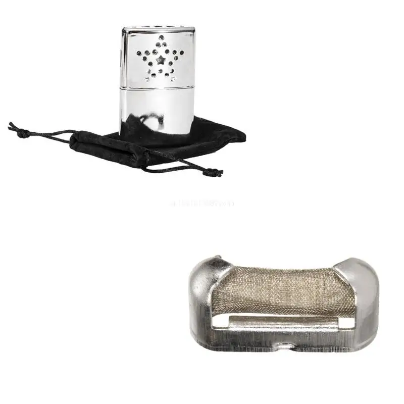 Scaldamani portatili riutilizzabili scaldamani riutilizzabili scaldamani con borsa in flanella attrezzatura per il riscaldamento della pesca invernale